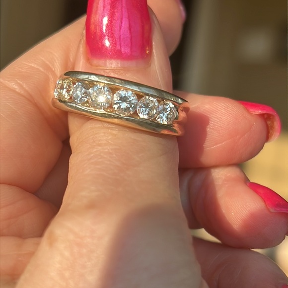 14 karat gold and 2 carat diamond men’s ring - Picture 6 of 7